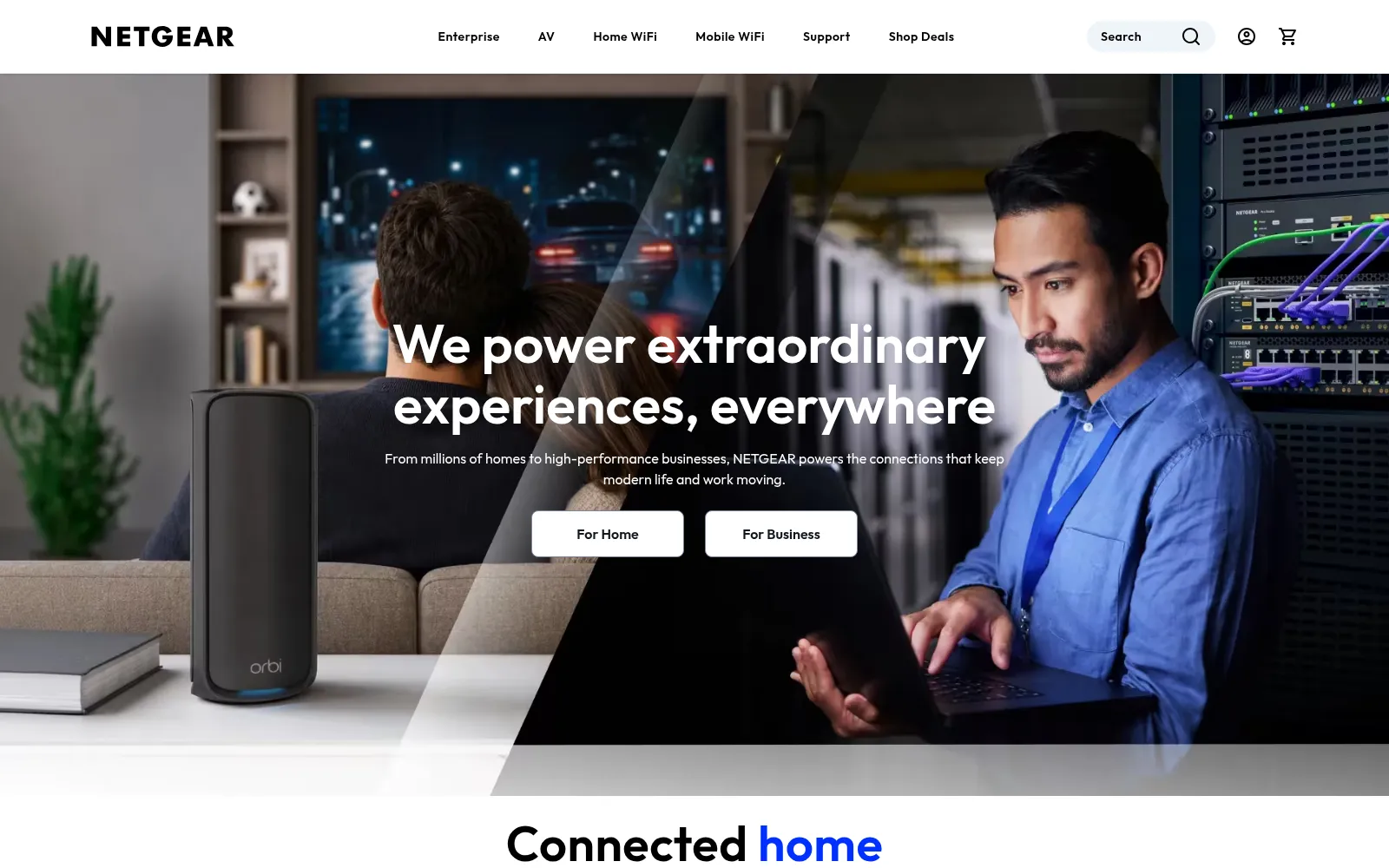 Screenshot of netgear.com