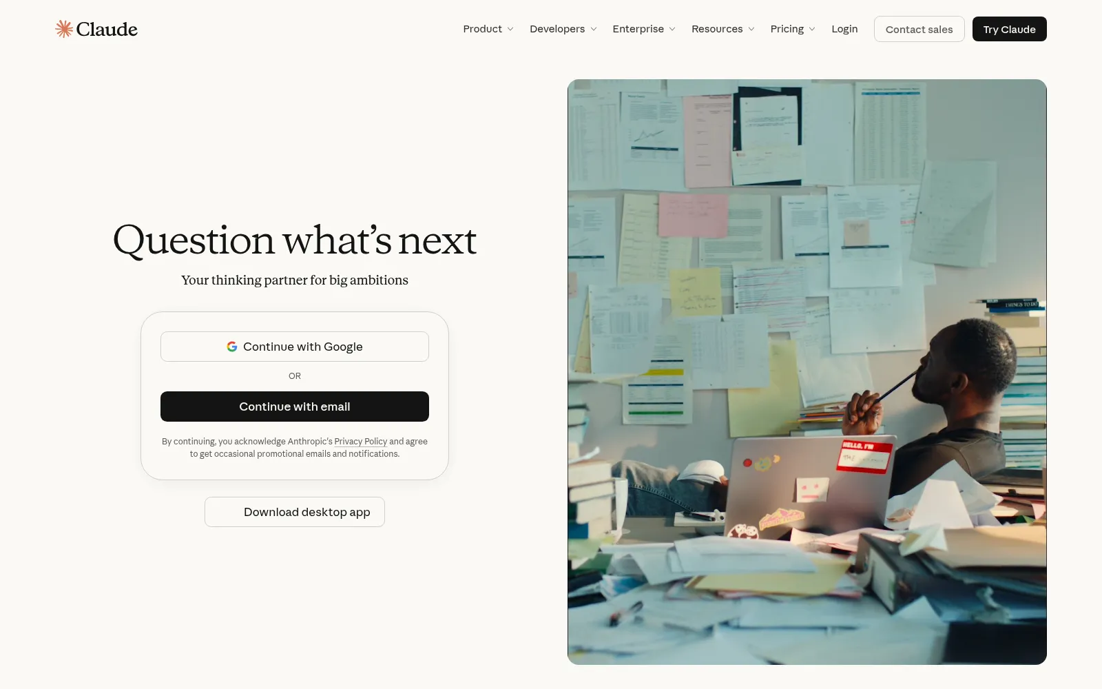 Screenshot of claude.com